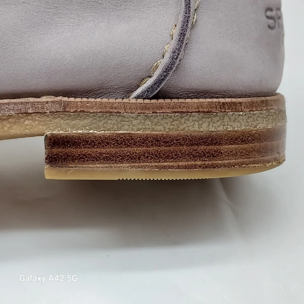 Sperry Top-Sider Seaport Penny Loafers Lavender Nubuck Leather Womens Shoes‎